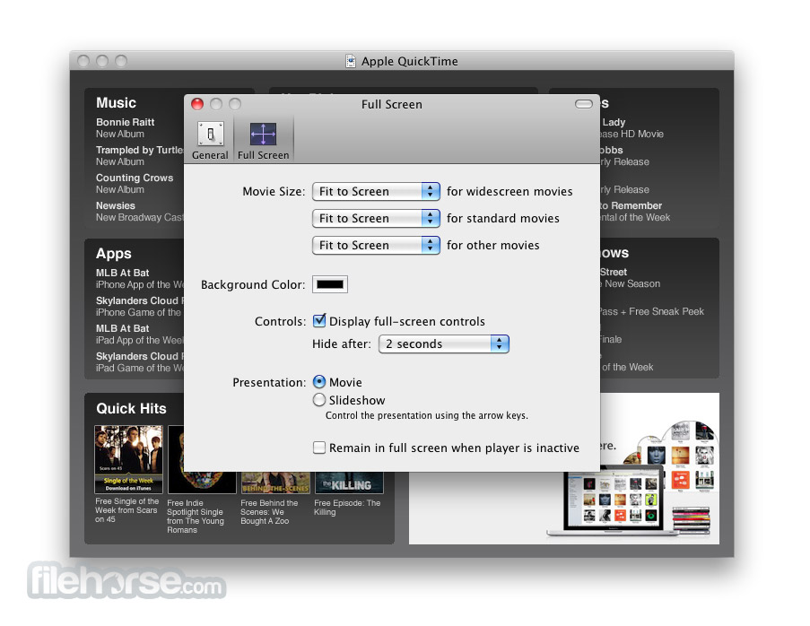where are quicktime player mac preferences